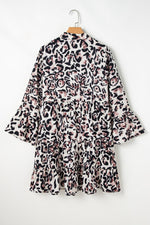 Rokken Jurk met Dierenprint en Ruffles - Mini Dresses - Jurkjes.co