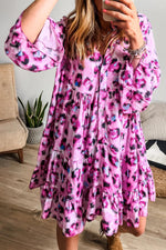 Rokken Jurk met Dierenprint en Ruffles - Mini Dresses - Jurkjes.co
