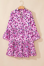 Rokken Jurk met Dierenprint en Ruffles - Mini Dresses - Jurkjes.co