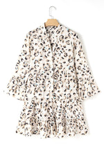 Rokken Jurk met Dierenprint en Ruffles - Mini Dresses - Jurkjes.co