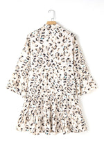 Rokken Jurk met Dierenprint en Ruffles - Mini Dresses - Jurkjes.co