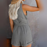 Romper met V-hals en Tailleband - Women Summer Dress - Jurkjes.co