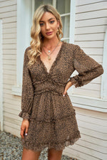 Ruche Detail Open Rug Bloemenjurk - Floral Dresses - Jurkjes.co