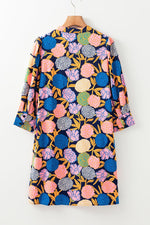 Shift Jurk met Bloemenprint en V-hals - Floral Dresses - Jurkjes.co