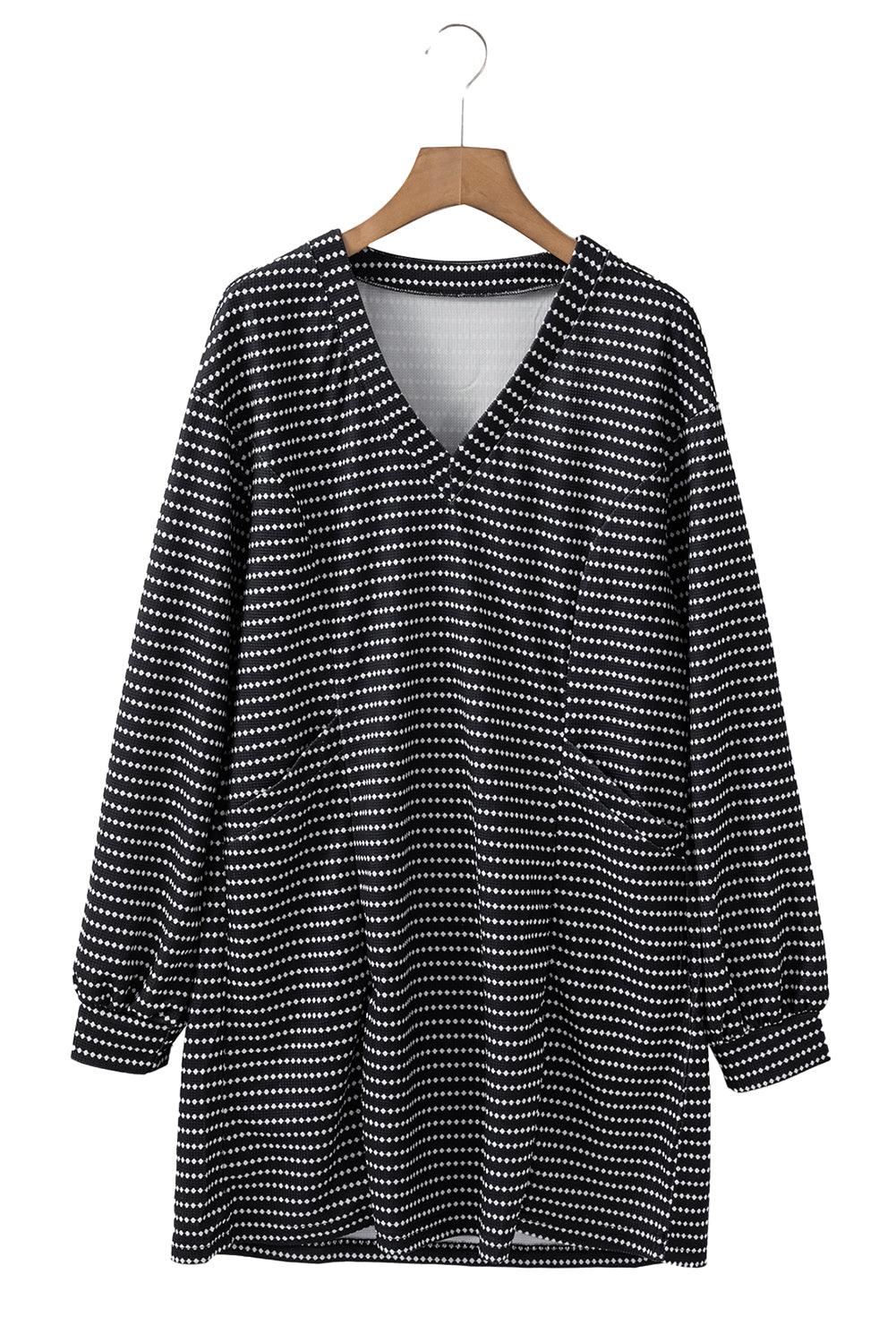 Shift Jurk met Gestreept Patroon - Mini Dresses - Jurkjes.co