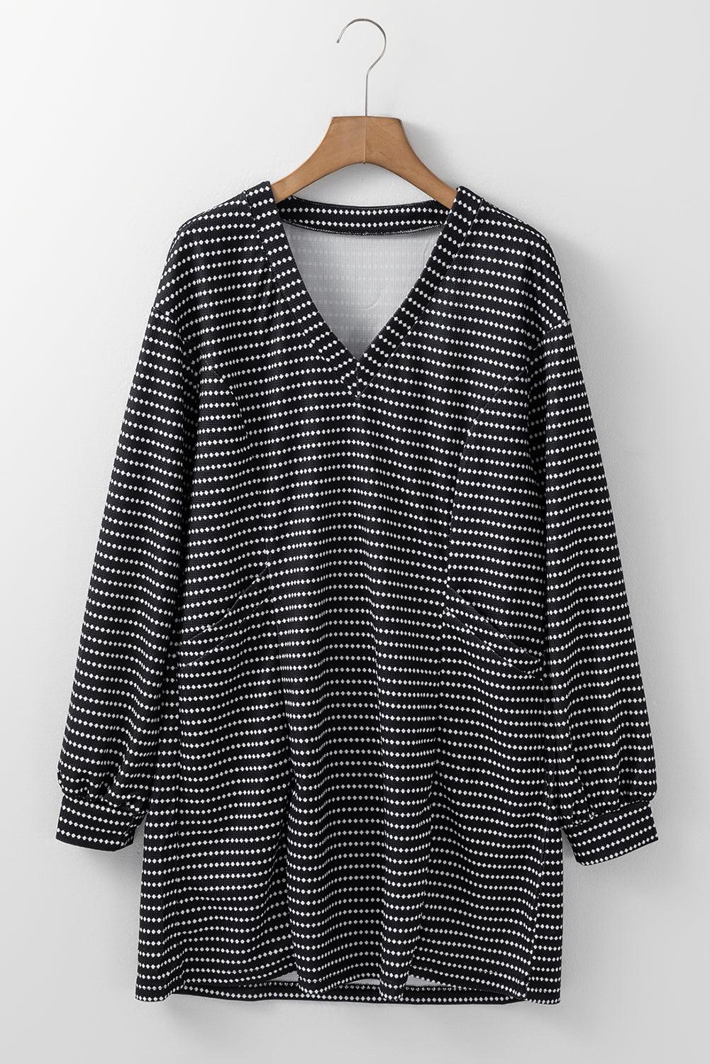 Shift Jurk met Gestreept Patroon - Mini Dresses - Jurkjes.co