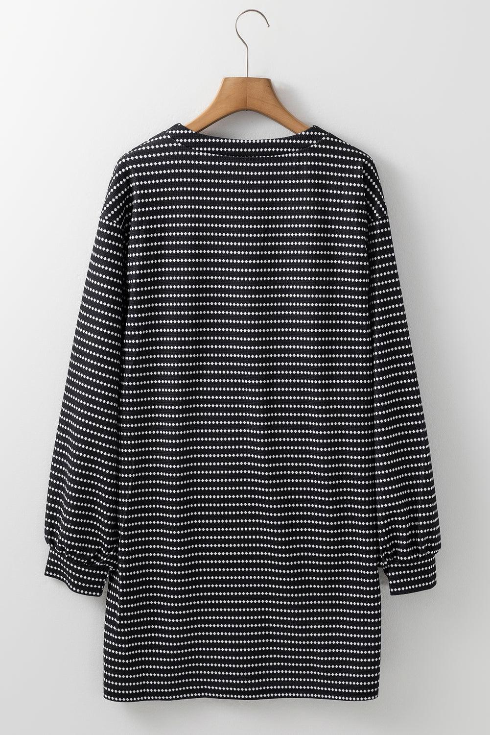 Shift Jurk met Gestreept Patroon - Mini Dresses - Jurkjes.co