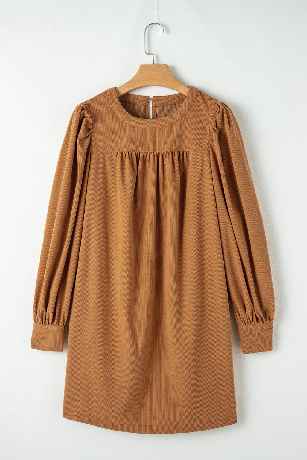 Shift Jurk met Puff Mouwen - Mini Dresses - Jurkjes.co
