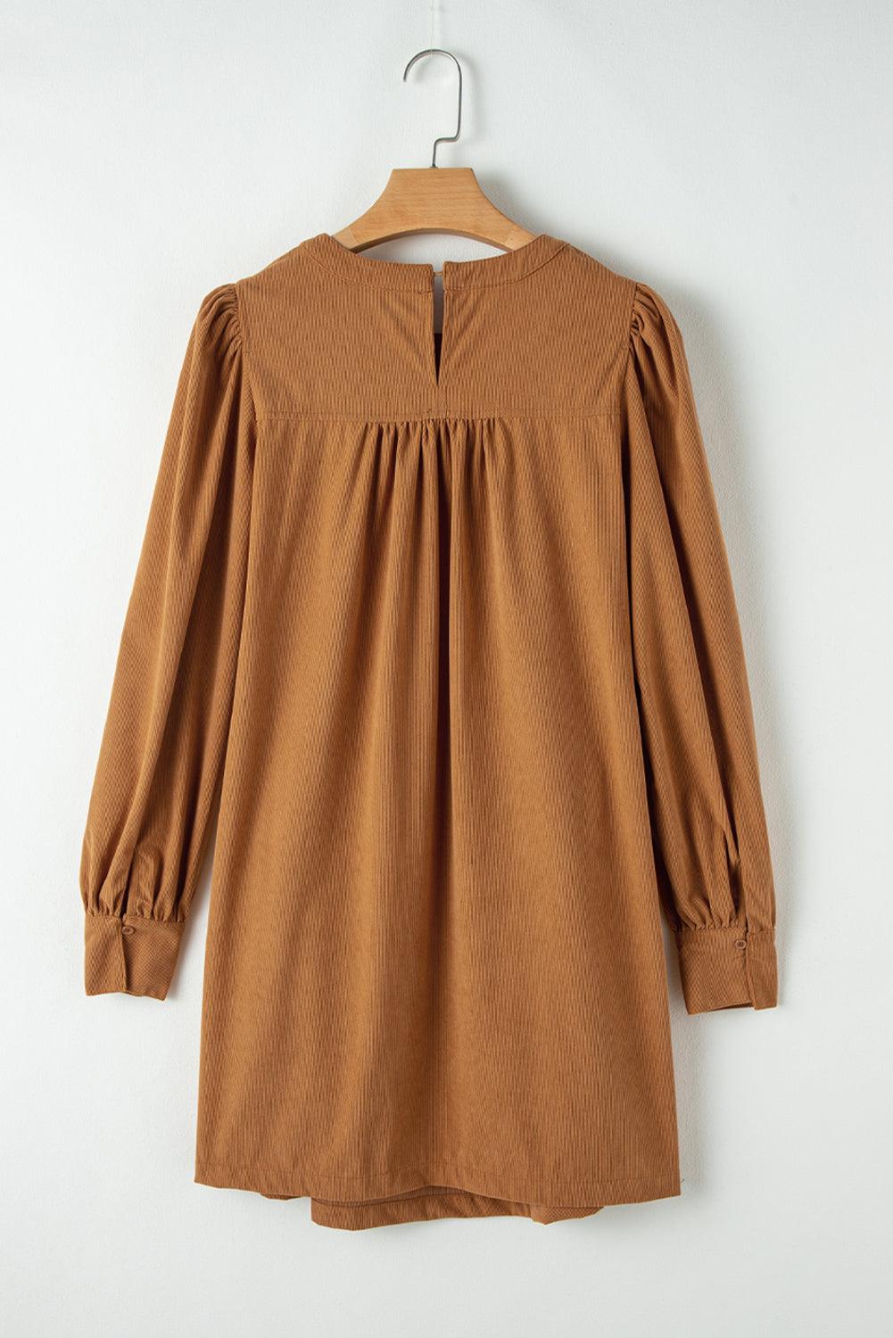 Shift Jurk met Puff Mouwen - Mini Dresses - Jurkjes.co