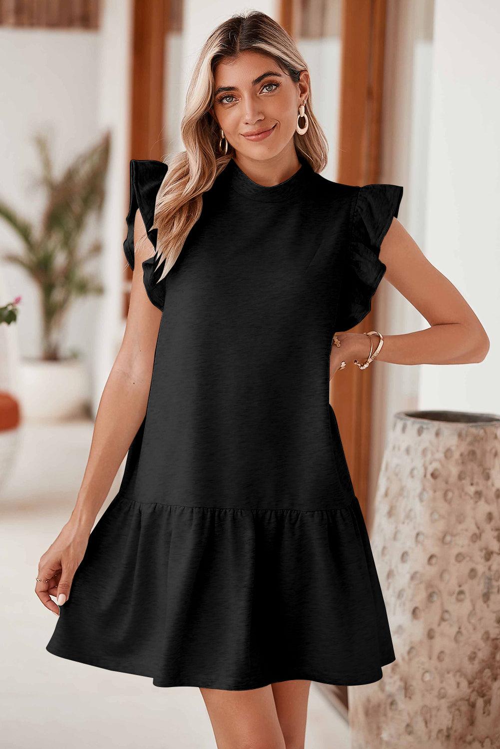 Shift Jurk met Ronde Hals - Mini Dresses - Jurkjes.co