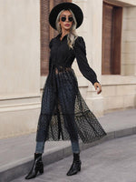 Shirt Jurk met Doorschijnende Overlay - Maxi Dresses - Jurkjes.co