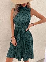 Skater Jurk met Halternek en Polka Dots - Maxi Dresses - Jurkjes.co