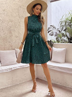 Skater Jurk met Halternek en Polka Dots - Maxi Dresses - Jurkjes.co