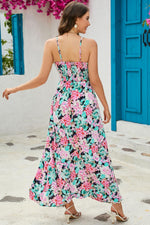 Sling V-hals Maxi Jurk met Bloemen - Maxi Dresses - Jurkjes.co