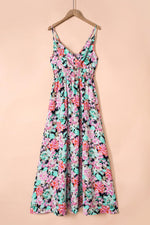 Sling V-hals Maxi Jurk met Bloemen - Maxi Dresses - Jurkjes.co