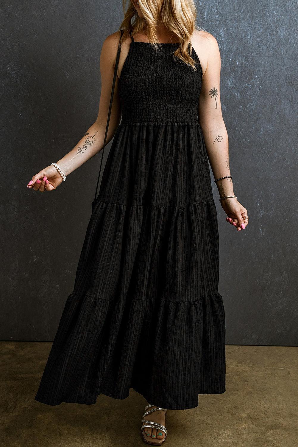 Spaghettibandjes Geplooide Maxi-Jurk - Maxi Dresses - Jurkjes.co