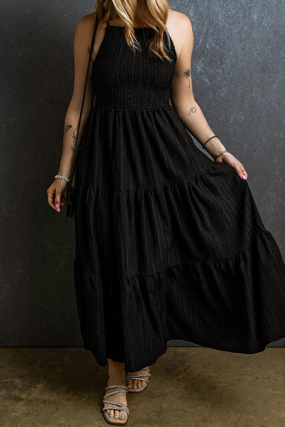 Spaghettibandjes Geplooide Maxi-Jurk - Maxi Dresses - Jurkjes.co