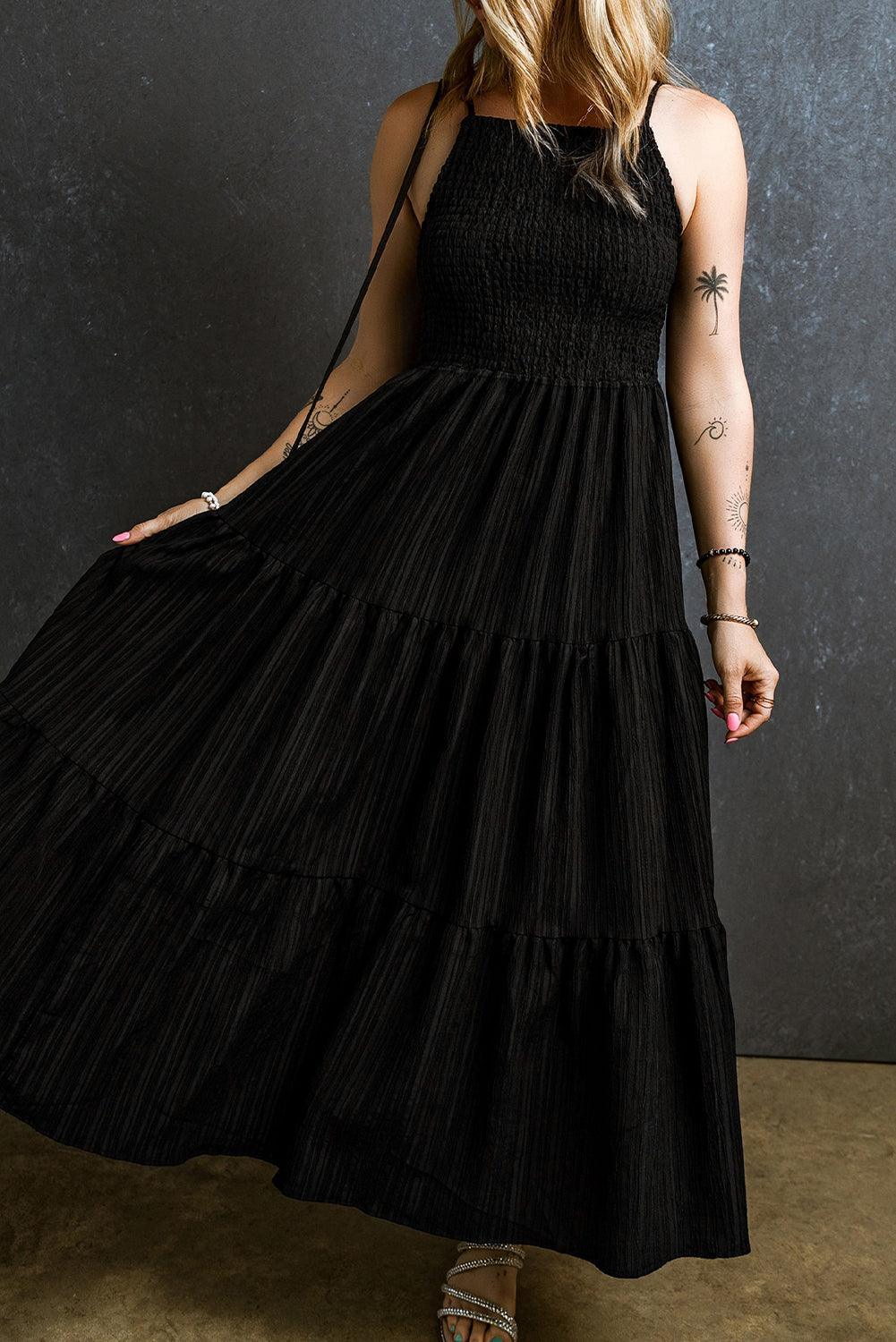 Spaghettibandjes Geplooide Maxi-Jurk - Maxi Dresses - Jurkjes.co