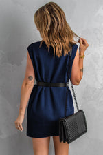 Stijlvolle Gebreide Mouwloze Trui Jurk - Sweater Dresses - Jurkjes.co