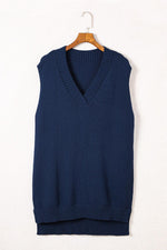 Stijlvolle Gebreide Mouwloze Trui Jurk - Sweater Dresses - Jurkjes.co