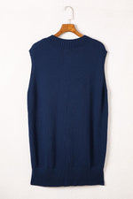Stijlvolle Gebreide Mouwloze Trui Jurk - Sweater Dresses - Jurkjes.co