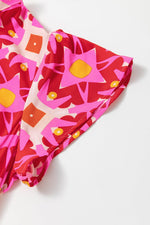 Stijlvolle Geometrische V-hals Maxi Jurk - Maxi Dresses - Jurkjes.co