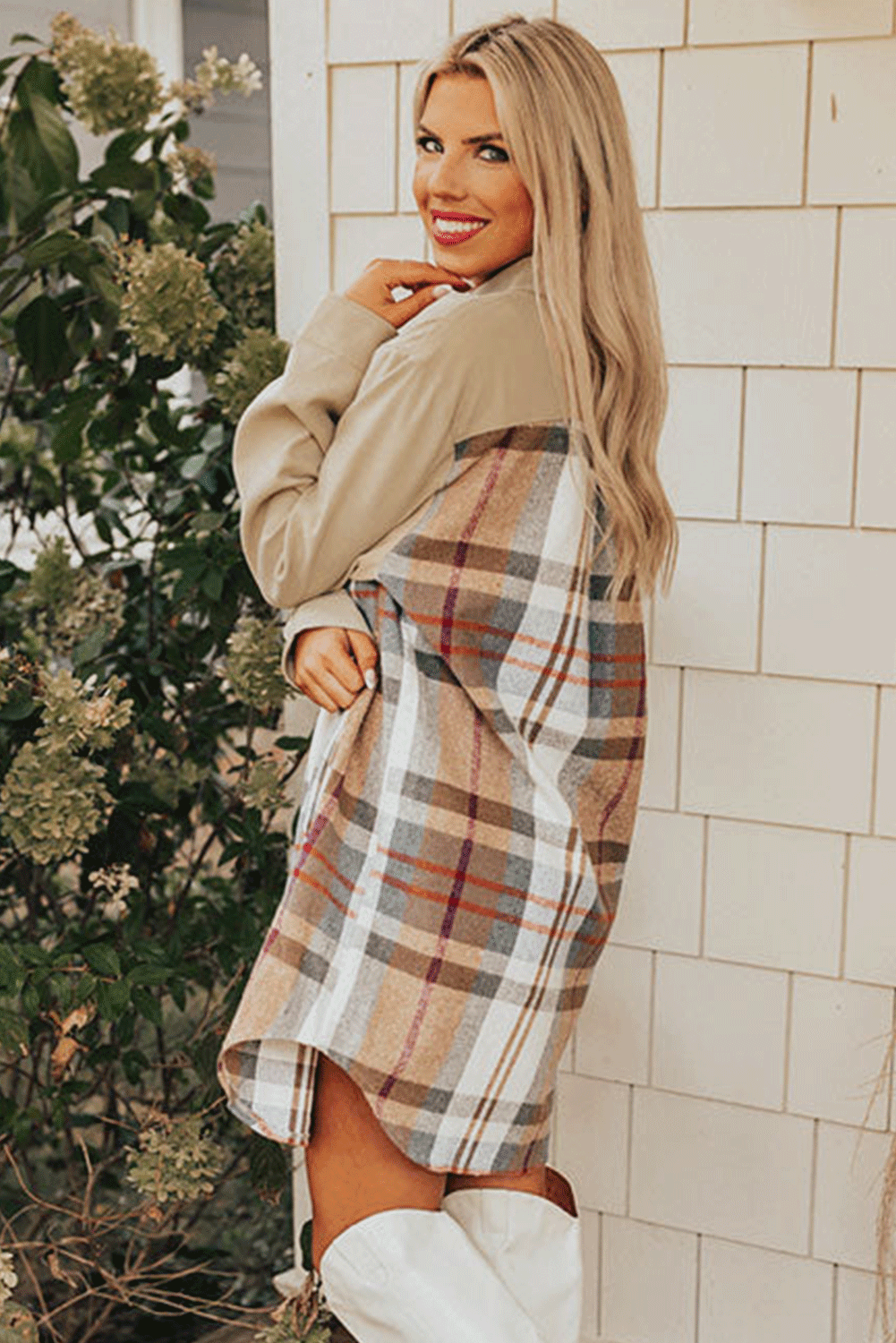 Stijlvolle Geruite Mini Jurk met Kraag - Mini Dresses - Jurkjes.co