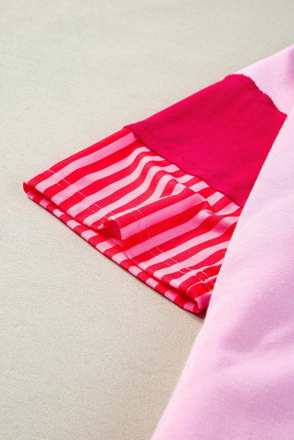Stijlvolle Gestreepte Patchwork T-Shirt Jurk - T Shirt Dresses - Jurkjes.co