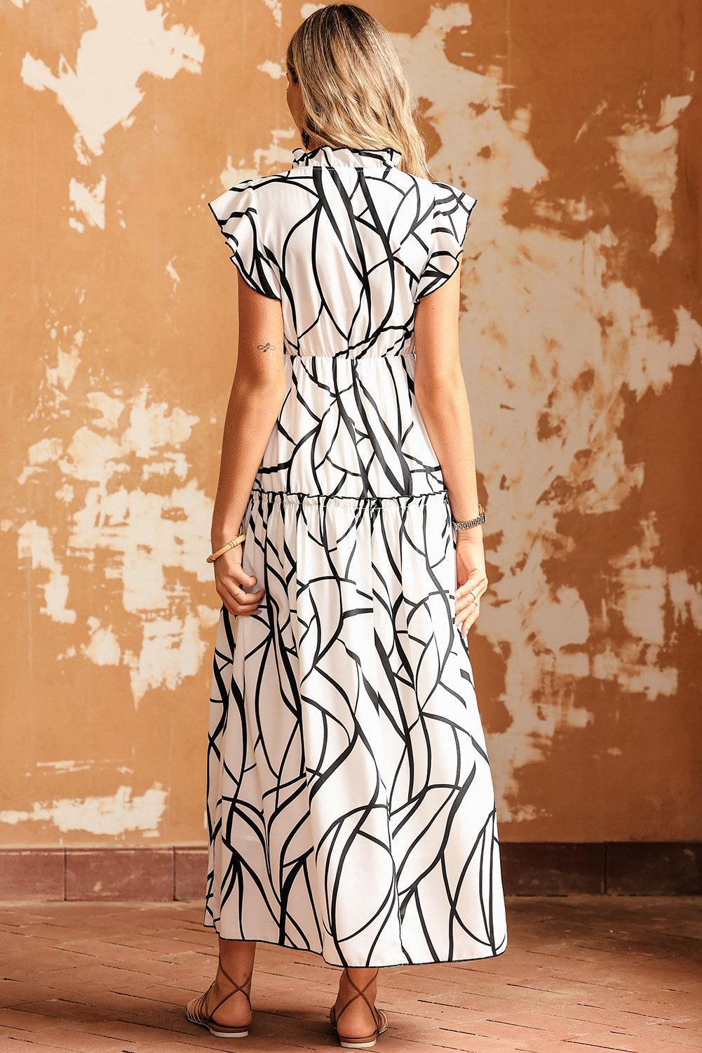 Stijlvolle Maxi Jurk met Exclusief Patroon - Maxi Dresses - Jurkjes.co