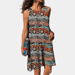 Strandjurk met Bloemenprint en Patchwork - Women Summer Dress - Jurkjes.co