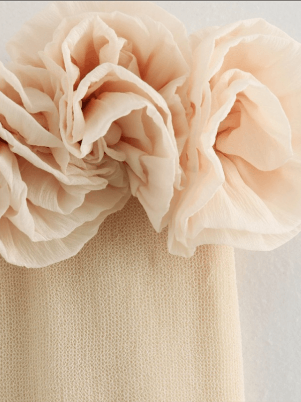 Strapless Maxi Jurk met Bloemenversiering - Group14 - Jurkjes.co