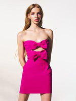 Strapless Mini Jurk met Strikdetail - Midi Dresses - Jurkjes.co
