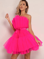 Strapless Mini Jurk met Tutu Rok - Mini Dresses - Jurkjes.co
