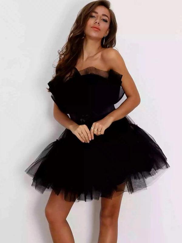 Strapless Mini Jurk met Tutu Rok - Mini Dresses - Jurkjes.co