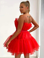 Strapless Mini Jurk met Tutu Rok - Mini Dresses - Jurkjes.co