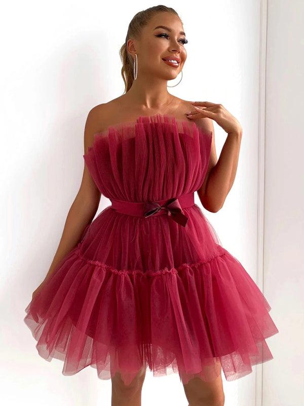 Strapless Mini Jurk met Tutu Rok - Mini Dresses - Jurkjes.co