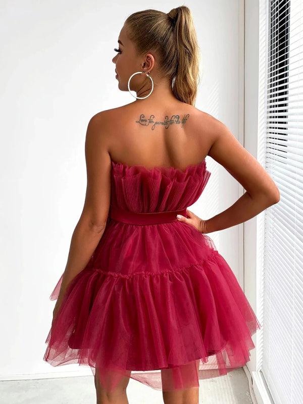 Strapless Mini Jurk met Tutu Rok - Mini Dresses - Jurkjes.co