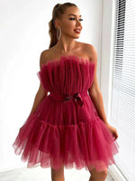 Strapless Mini Jurk met Tutu Rok - Mini Dresses - Jurkjes.co