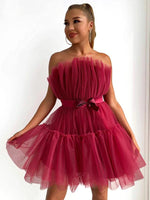 Strapless Mini Jurk met Tutu Rok - Mini Dresses - Jurkjes.co