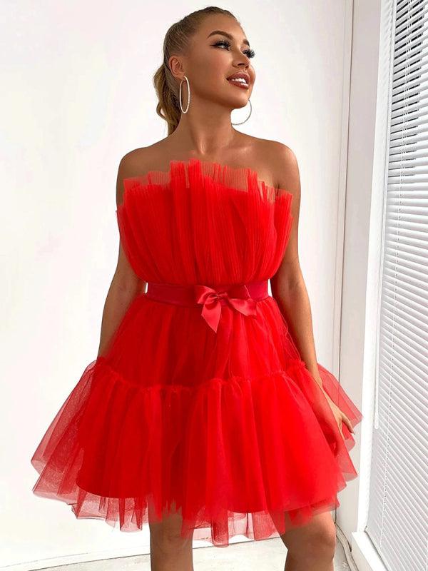 Strapless Mini Jurk met Tutu Rok - Mini Dresses - Jurkjes.co