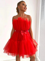 Strapless Mini Jurk met Tutu Rok - Mini Dresses - Jurkjes.co
