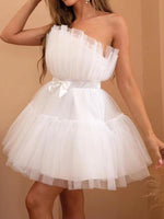 Strapless Mini Jurk met Tutu Rok - Mini Dresses - Jurkjes.co