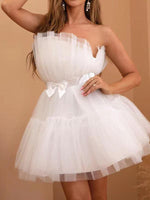 Strapless Mini Jurk met Tutu Rok - Mini Dresses - Jurkjes.co