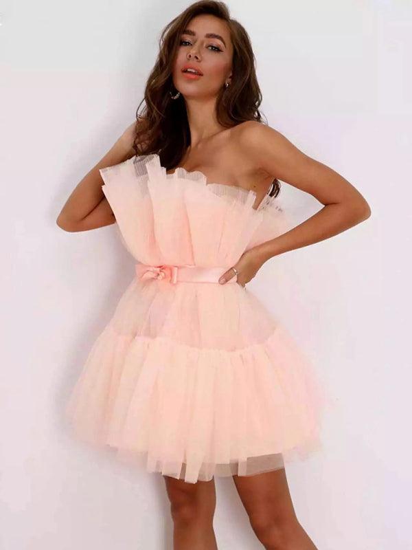 Strapless Mini Jurk met Tutu Rok - Mini Dresses - Jurkjes.co