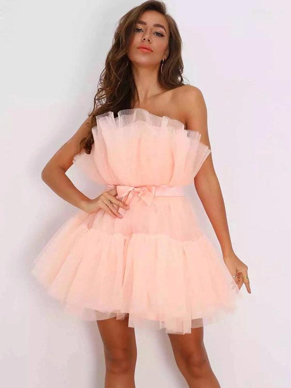 Strapless Mini Jurk met Tutu Rok - Mini Dresses - Jurkjes.co