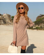 Sweater Jurk met Lange Mouwen - Midi Dresses - Jurkjes.co