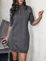 Sweatshirt Jurk met Staande Kraag - Group5 - Jurkjes.co