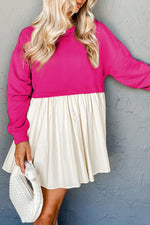 Sweatshirt Poplin Mini Jurk - Mini Dresses - Jurkjes.co