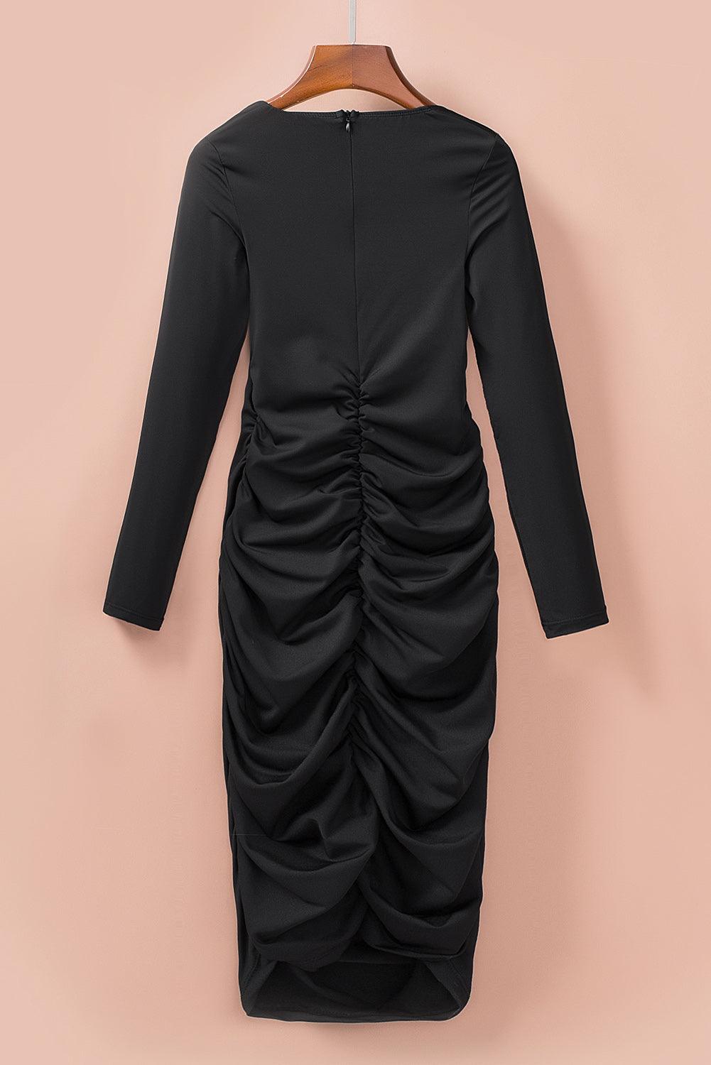 Sweetheart Bodycon Mini Jurk met Lange Mouw - Mini Dresses - Jurkjes.co