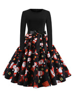 Swing Jurk met Santa Claus Print - Mini Dresses - Jurkjes.co